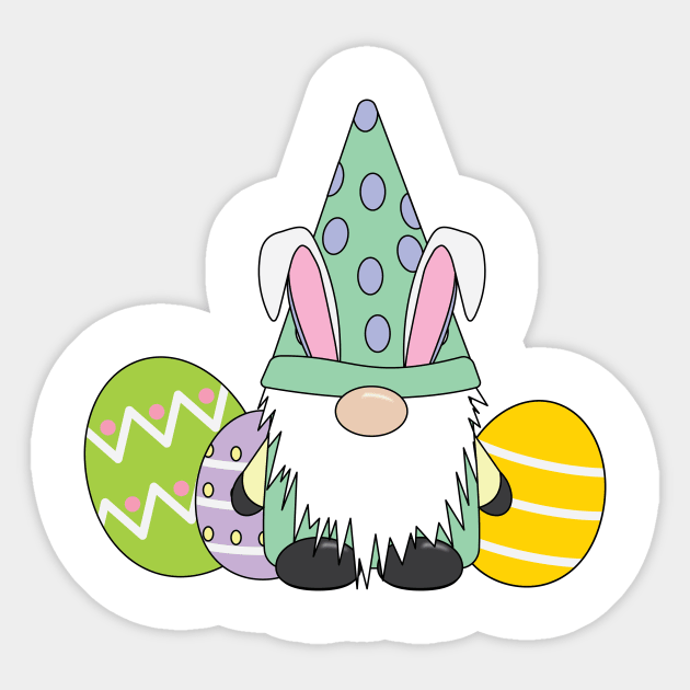 Green Easter Gnome Garden Gnome Sticker by KevinWillms1